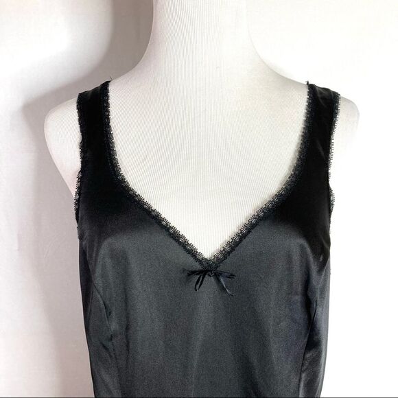 Vintage Lorraine Black Lingerie Top Size Large Made in USA - Picture 6 of 8